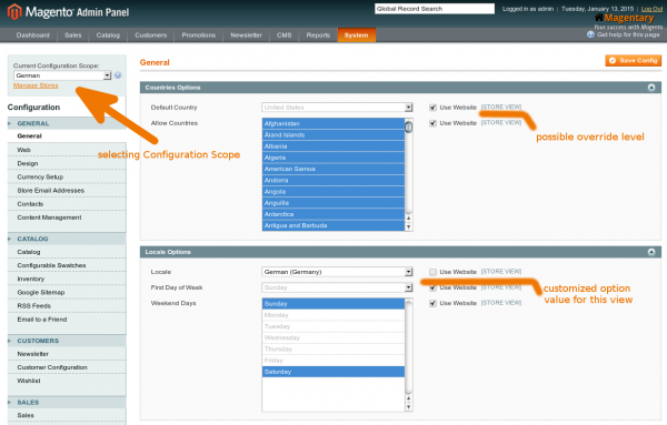 Overriding Locale for German Store view using Configuration Scope